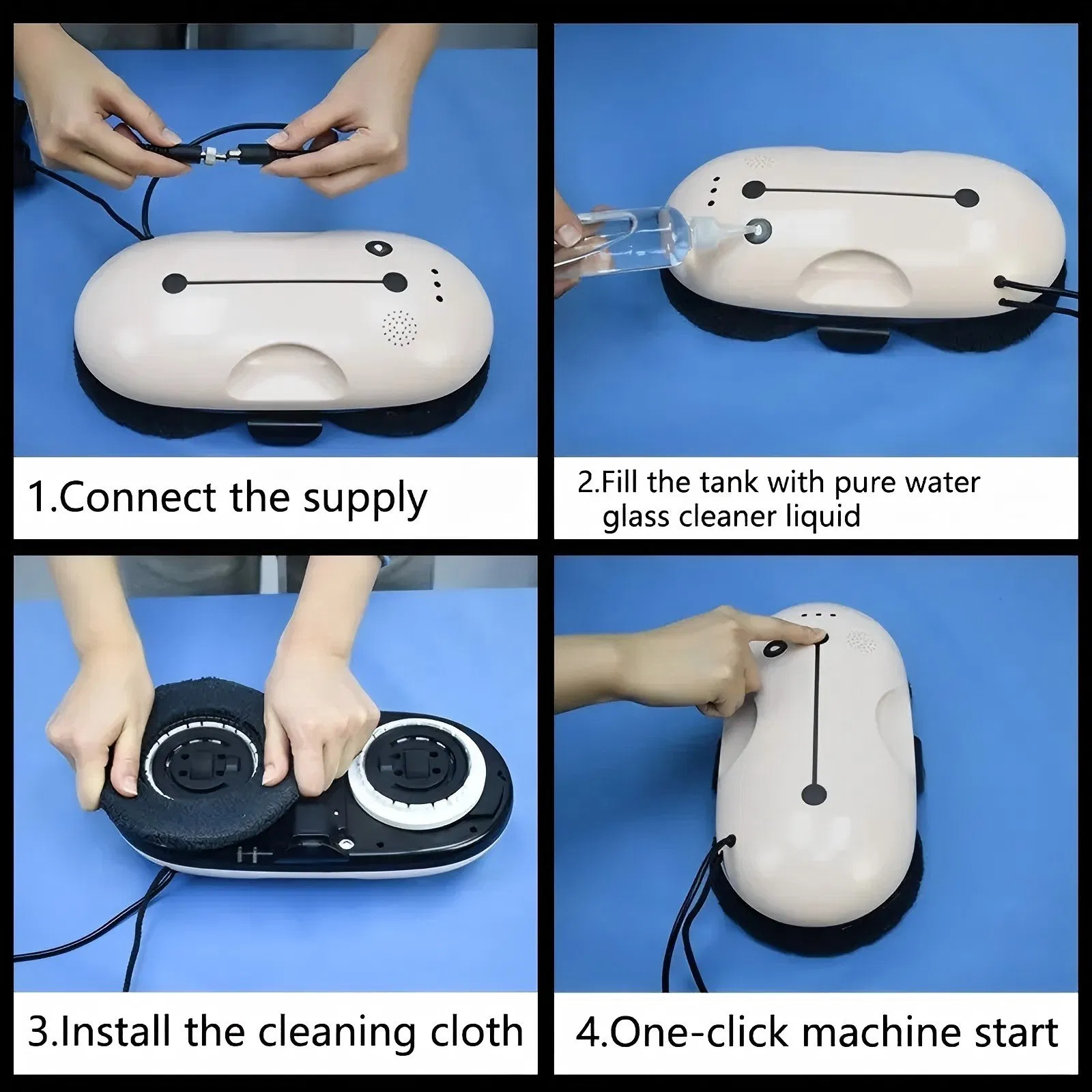 Patented Dual Water Spray Window Cleaning Robot Window Cleaner Robot Glass Cleaner