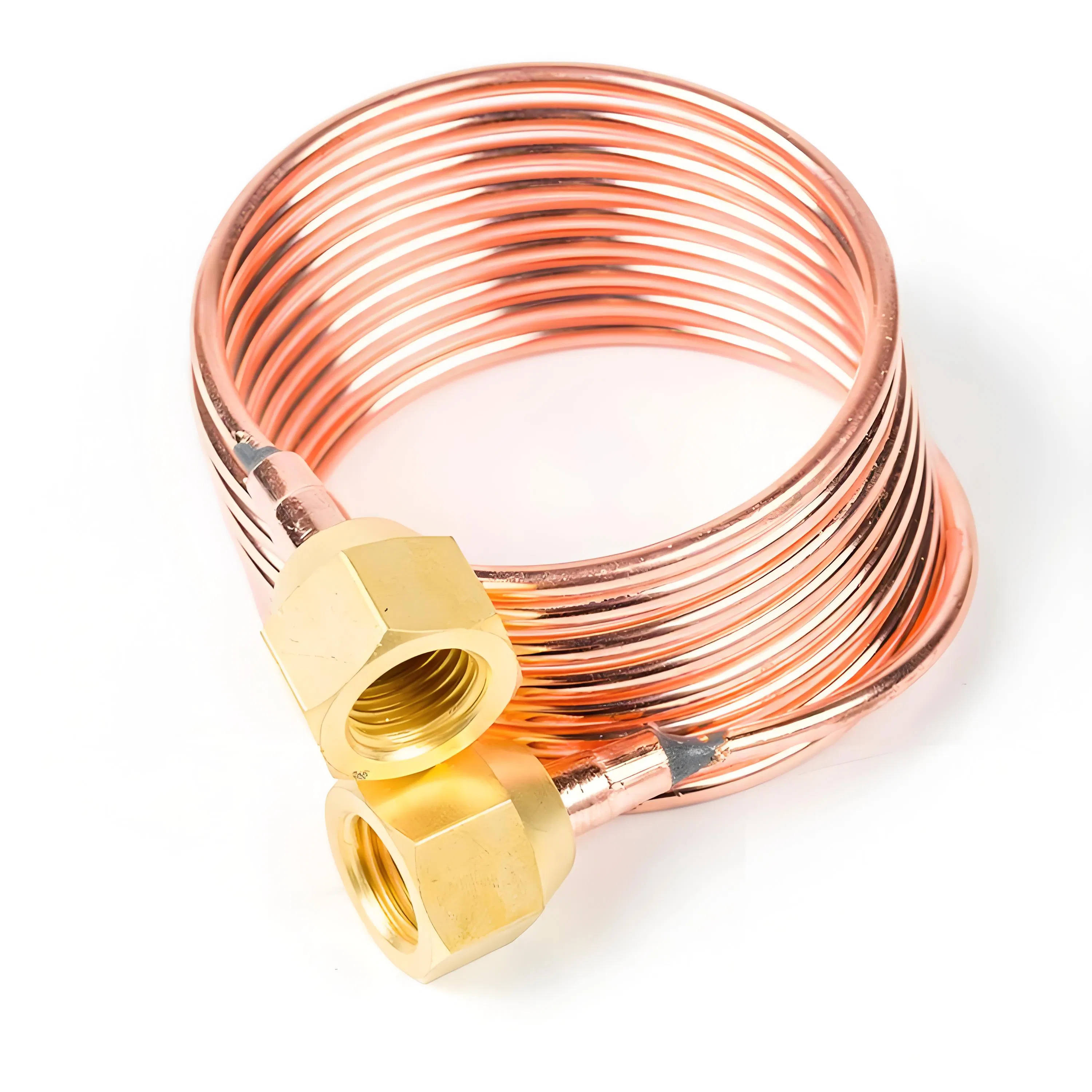 Refrigeration Od 3mm Capillary Tube with 1/4 Flare Nuts 1.5 Meter Lengthen
