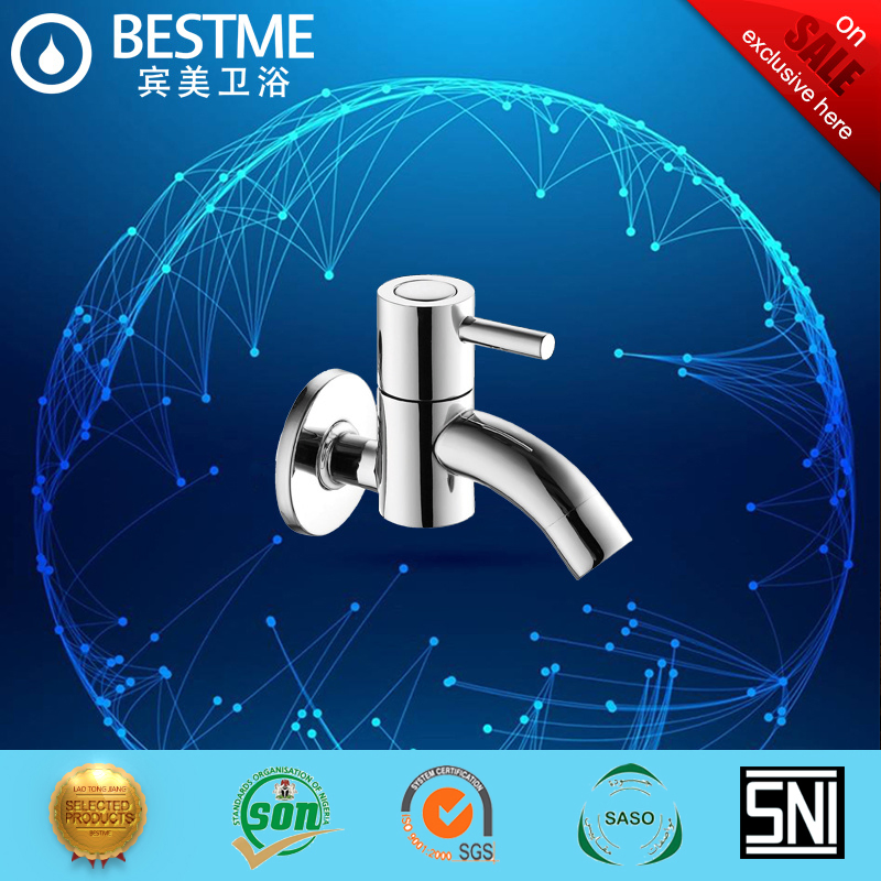 Настенный кран для стиральной машины, латунь, хром (BF-T002A)