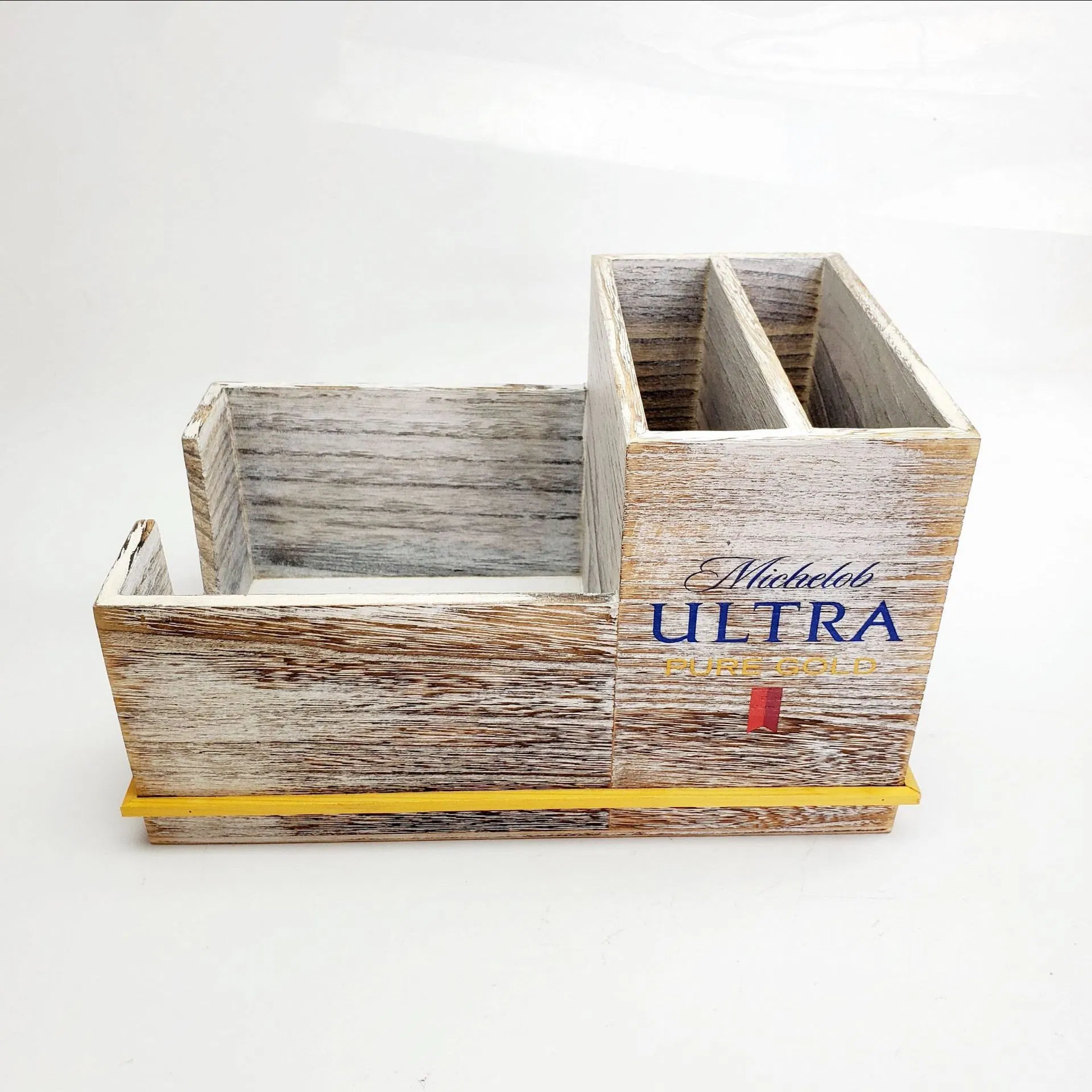 Wooden Restaurant Cafe Napkin Straw Holder Box Dispenser Beech Storage Box Bar Caddy for Caperdonich Marquis De Gensac Camut