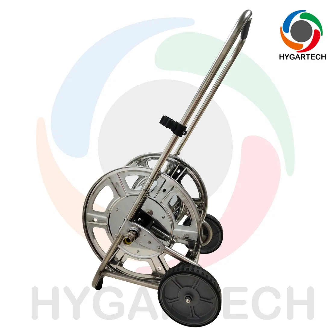 Multifunctional Metal Trolley Hose Cart with Stainless Steel Construction Brass Flow Way and 3/4"Nh North American Hose Threaded Adaptor
