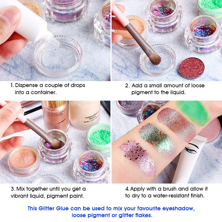 No Logo Flakes Clear Mixing Base Glue Loose Glitter Waterproof Eyeshadow Mixing Liquid Pigment Mixing Drops