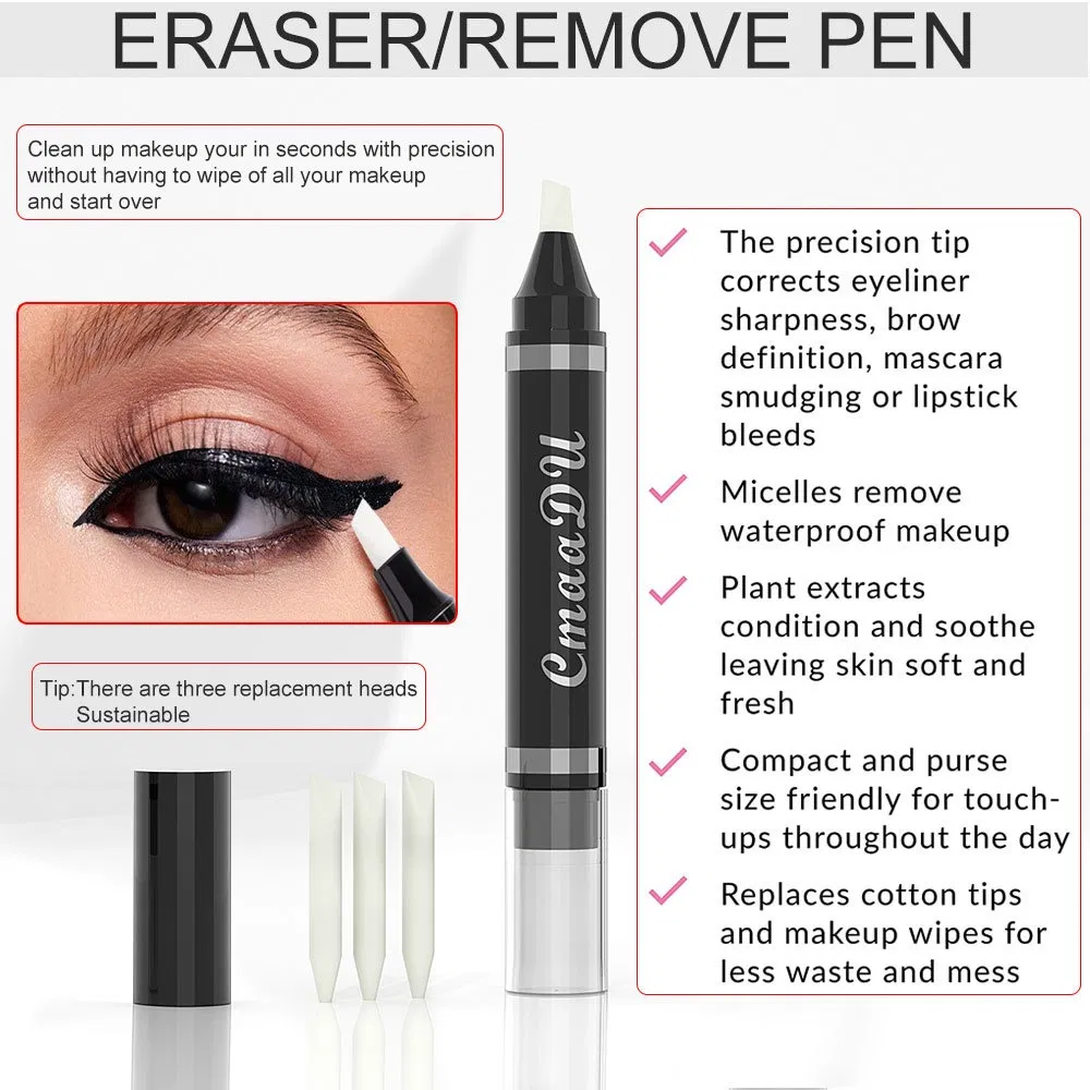 OEM Lips Brow Mascara Eyeliner Repair Makeup Other Reusable Makeup Remover Eraser Eyeliner for Beginners Custom Logo Makeup Remover Pen