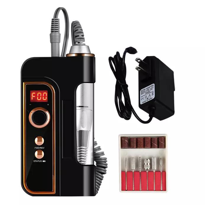 2022 Amazon Hot Sale 35000rpm Rechargeable Portable Nail Drill Machine Professional Manicure Pedicure Set for Salon Use