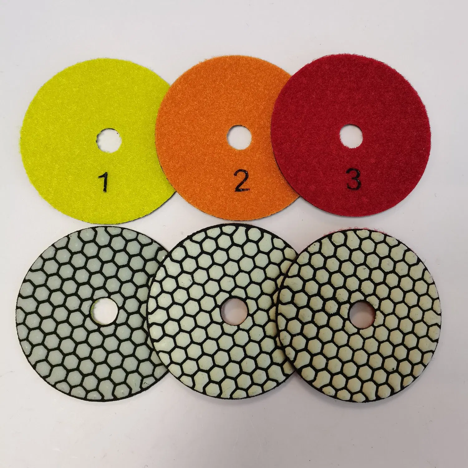 Best Selling Promotional Price 3 Step Wet 4inch Diamond Polishing Pads for Granite Marble Stone
