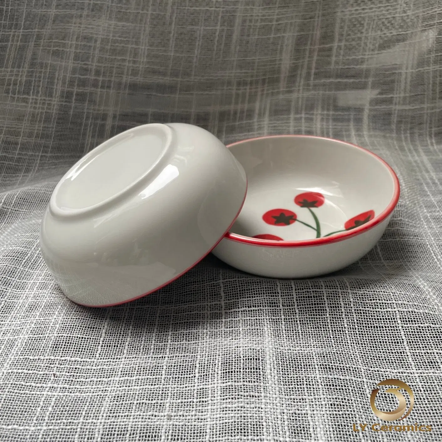 4.75"Saucer Soup Plate Pad Printing Porcelware Hotelware Ceramic Kitchenware Tableware