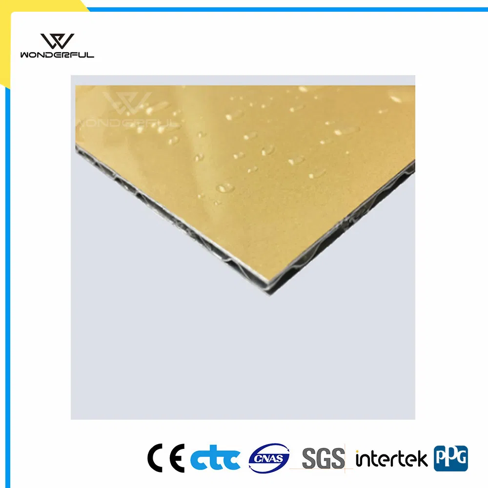 PVDF Coating Fireproof Facade Sandwich Core Composite Panel Facade