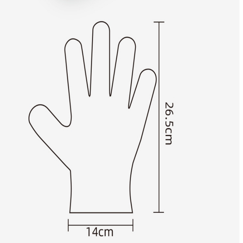 Disposable Gloves, Food Grade Plastic