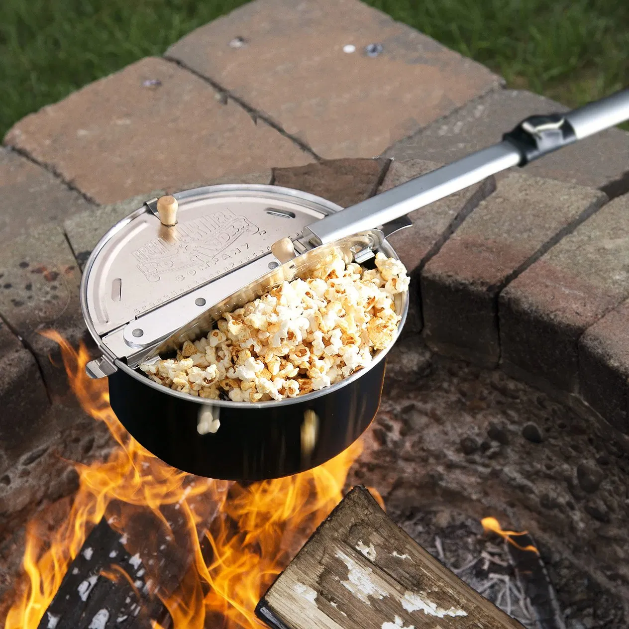 Outdoor Camping Aluminum Shaking Popcorn Popper