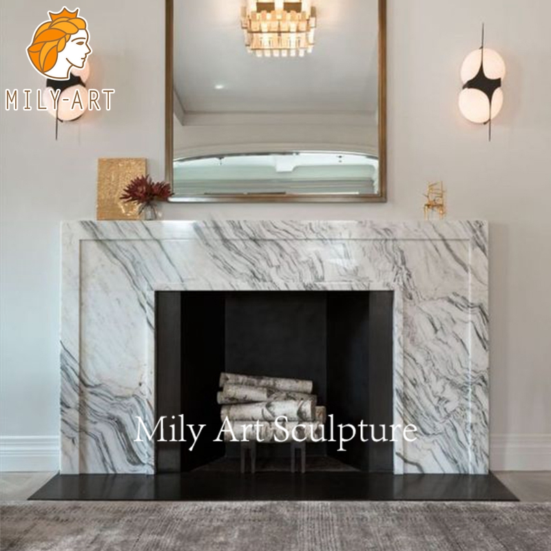 Modern Home Decor Natural Marble Fireplace Mantel