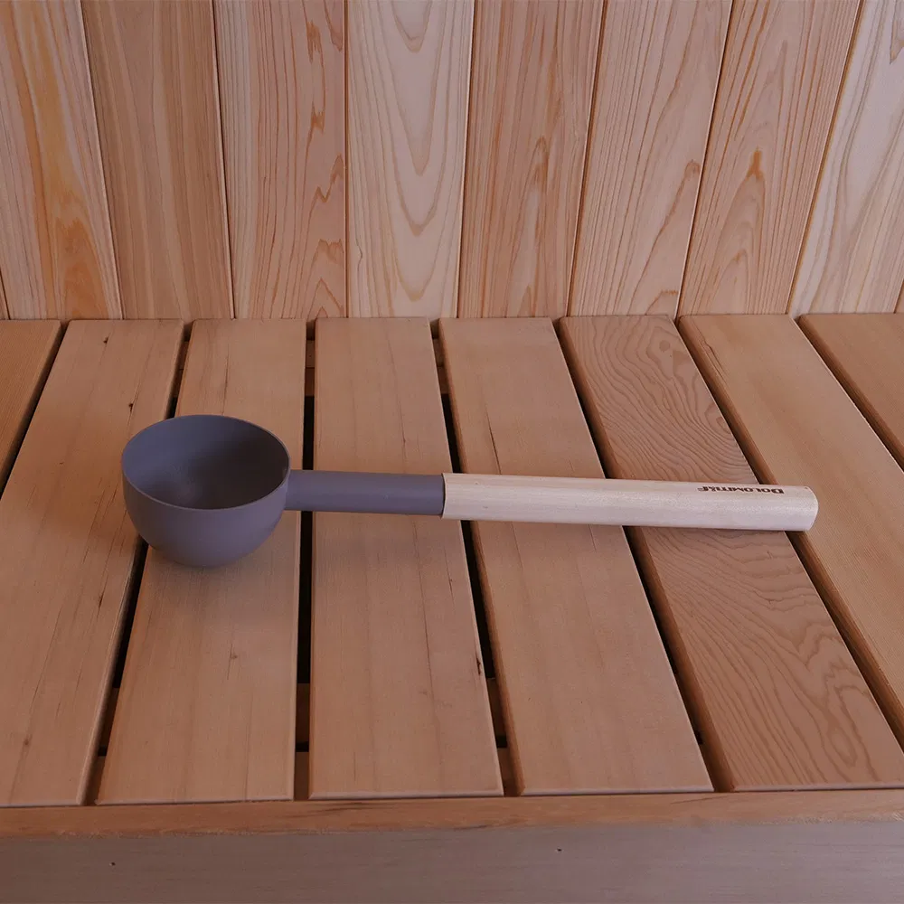 Sauna Room Accessory Set 4-Piece Bucket Ladle Thermo-Hygrometer & Timer