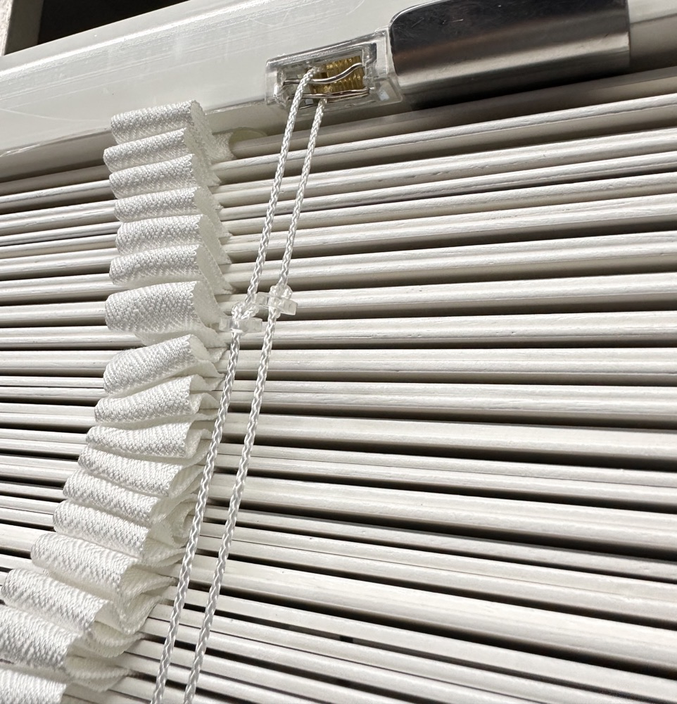 Cordless 2 Inch Faux Wood Blind, 34" Wide X 60" Long Window Blinds Blinds & Shades, Blinds for Indoor Windows, Embossed, Bright White