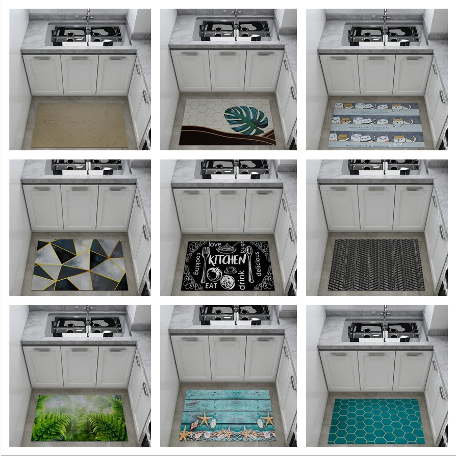 9mm PVC Anti-Fatigue High Rebound Waterproof Rubber Kitchen Mat Rug