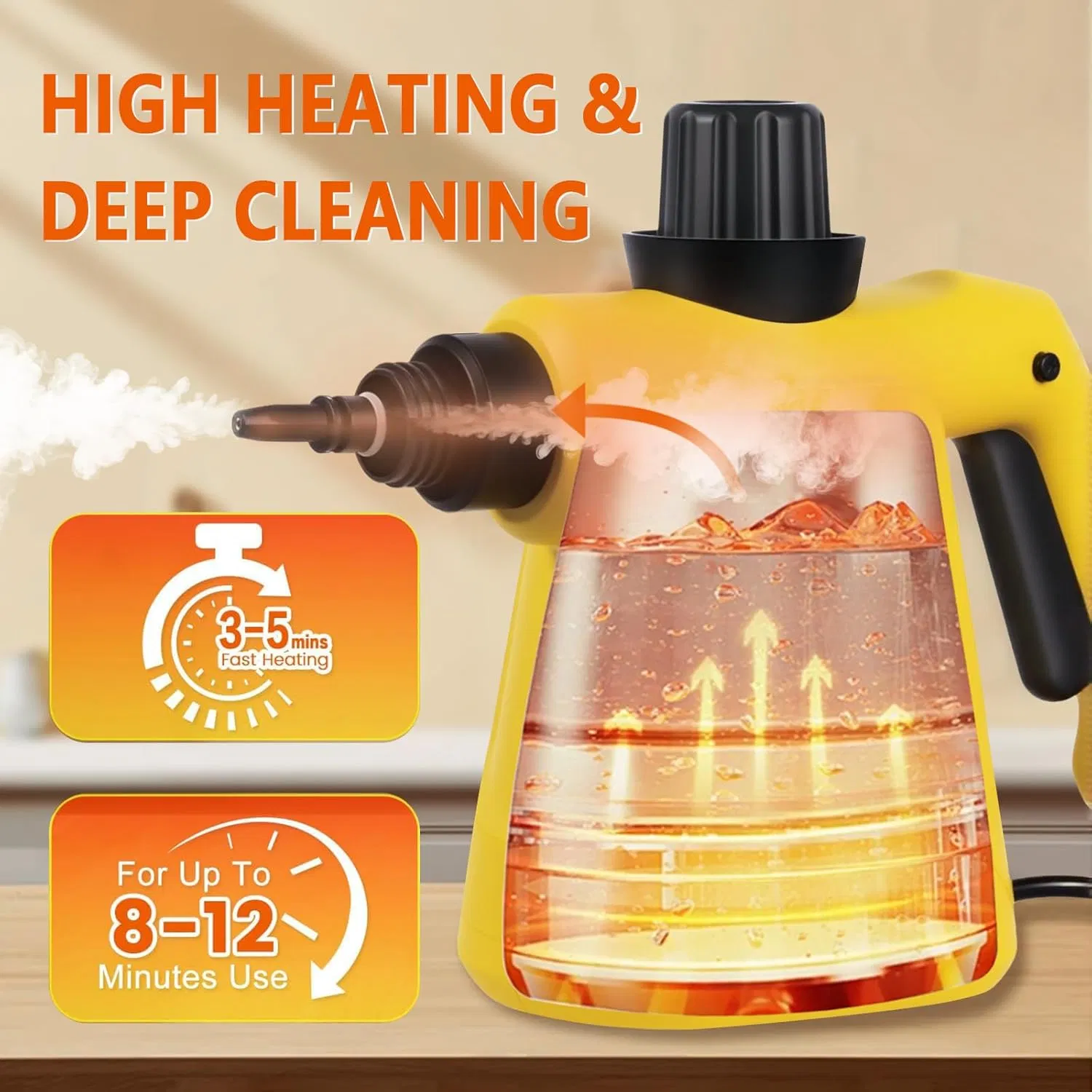 Portable High-Pressure Steam Cleaning Machine Sofa Vacuum Wet and Dry Handheld Upholstery Cord Steam Cleaner