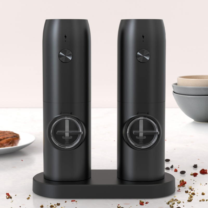 USB Charge High-Grade Portable Two-Pack Power Tools Sea Salt Pepper Set Seasoning Automatic Grinder