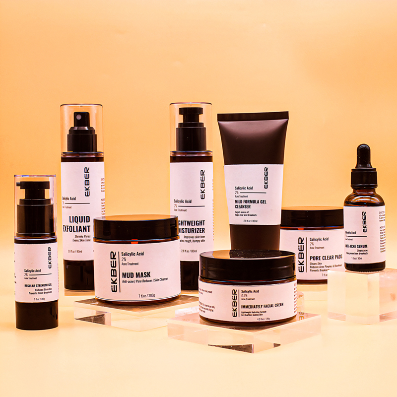 Private Label Salicylic Acid Acne Treatment Skincare Whitening Salicylic Acid Skin Care Set Wholesale