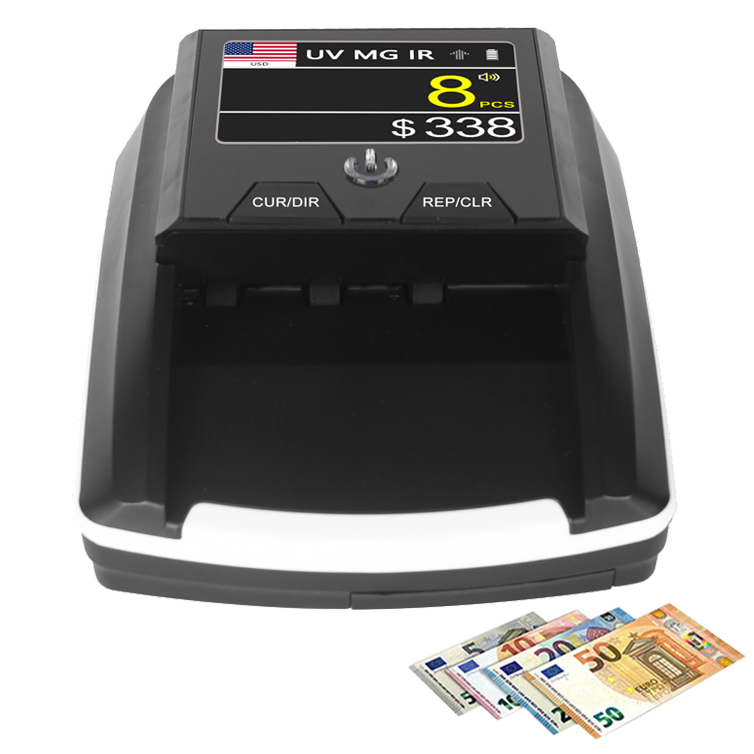 UV Mg IR Fake Note Detector Counterfeit Money Detector Machine 0.5 Second Bill Counter 136t