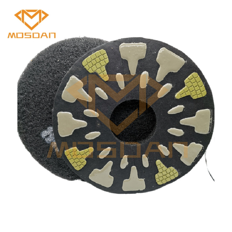 9 Inch Sase Xenith Fiber Sponge Black Diamond Floor Maintenance Polishing Pads for Concrete
