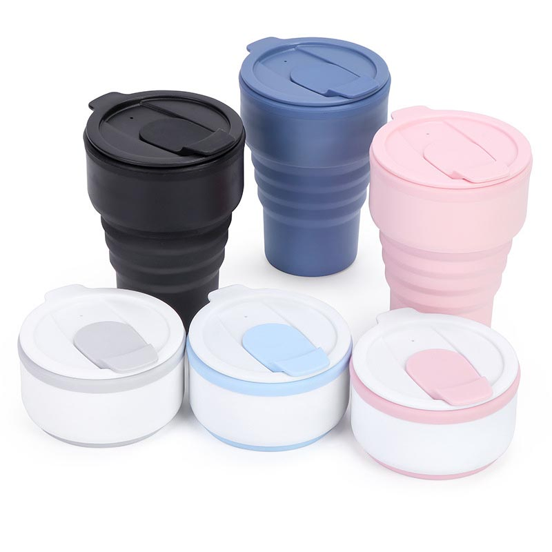 Складная силиконовая кружка для путешествий, 16 oz