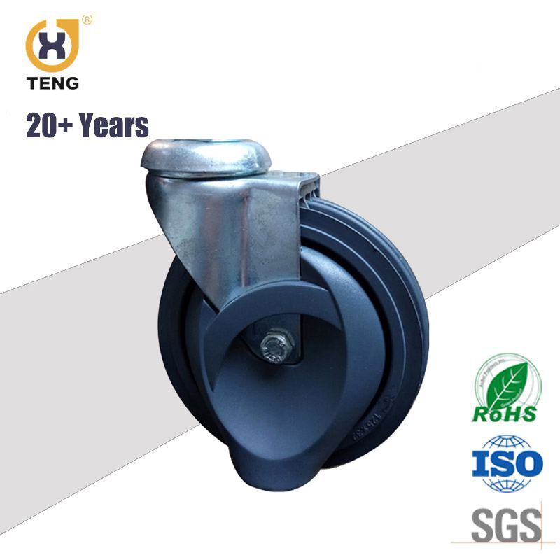 Factory Flat Stem Swivel Shopping Cart Caster Four Dish Elevator Trolley Wheel 5 Inch Castor