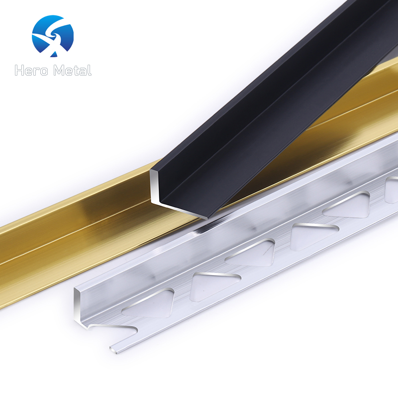Decorative Transition Trim Aluminum 2.5m Silver Counter Top Floor Hero Metal Border Jolly Tile Straight Shape Strips