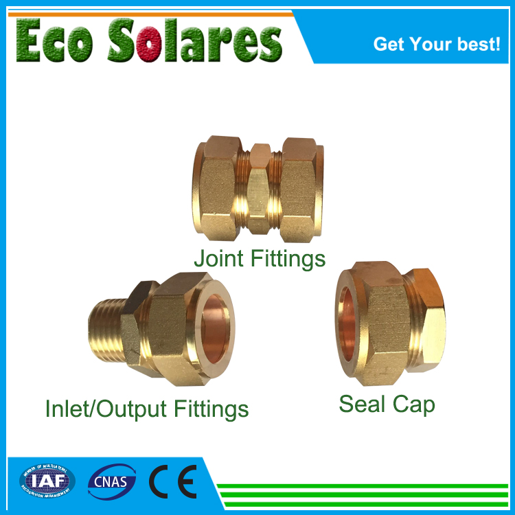 Комплектующие для солнечного водонагревателя: держатели и фитинги