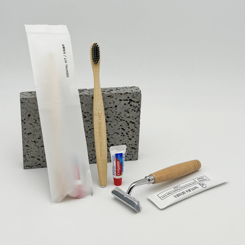OEM Eco-Friendly Disposable PLA Biodegradable Guest Toiletries Accessories Set for Hotel Bathroom