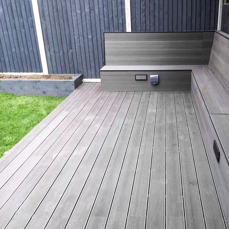 Premium Outdoor WPC Decking with Authentic Deep Wood Grain Texture