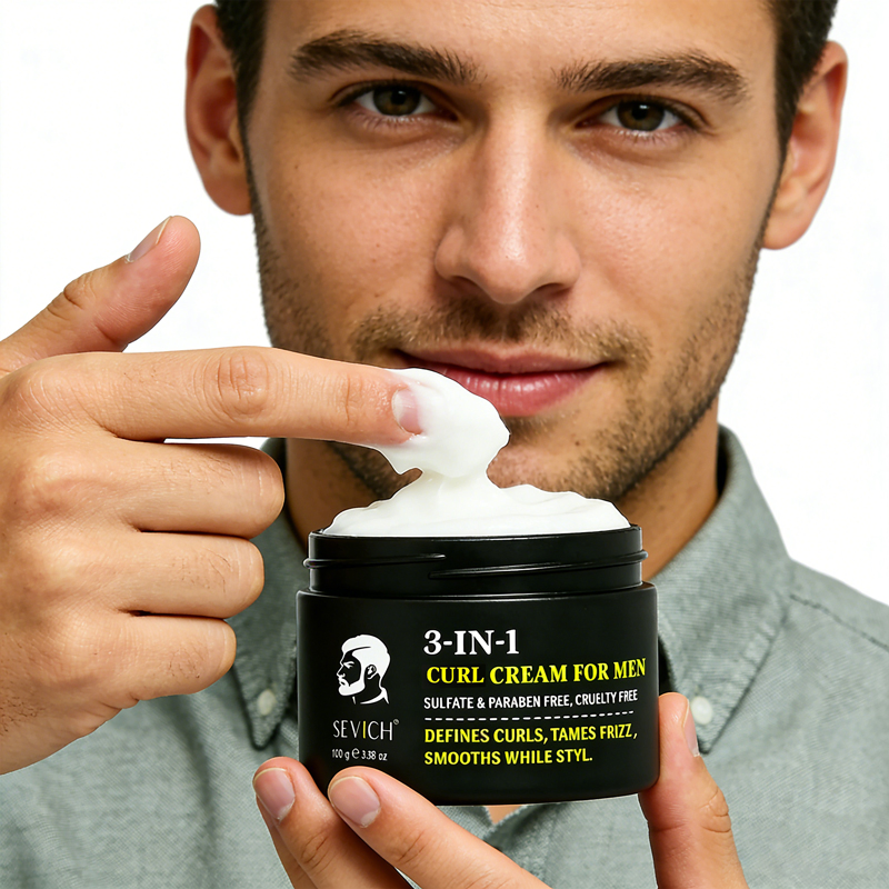 Sevich Hair Styling Curl Defining Cream Men Custom Logo Natural Fruit Extract Curl Cream for Frizzy Moisture Hair Care