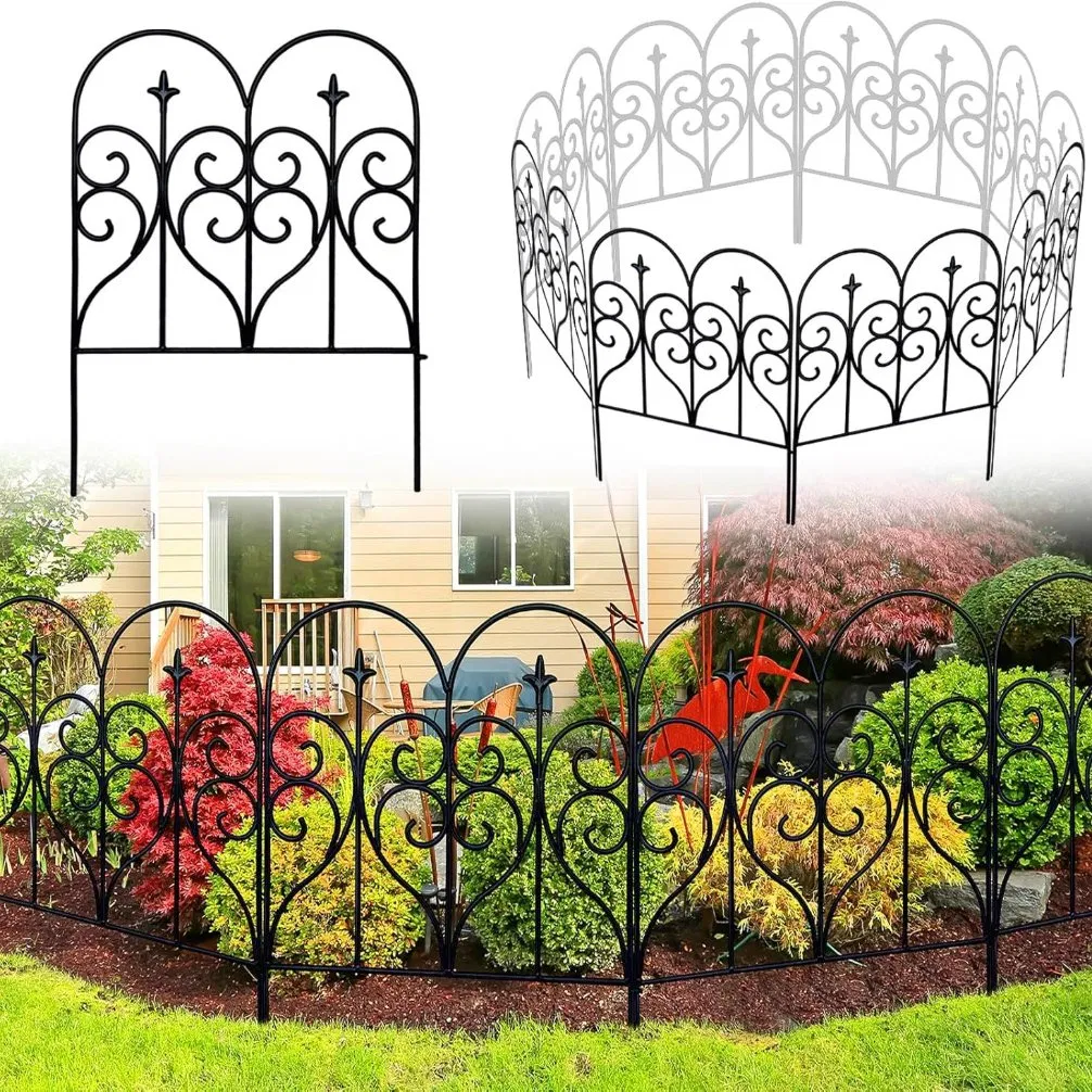 Decorative Garden Fence Panels with Gate