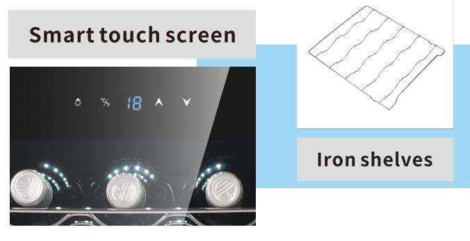 Mini Electronic Thermoelectric Wine Beverage Cooler Refrigerator Fridge 18 Bottles Capacity Wine Cooler for Household