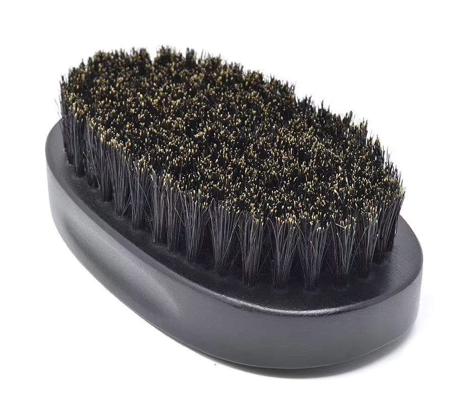 Private Label Custom Logo Black Boar Bristle Beard Brush and Combs Men Beard Kit Gift Set