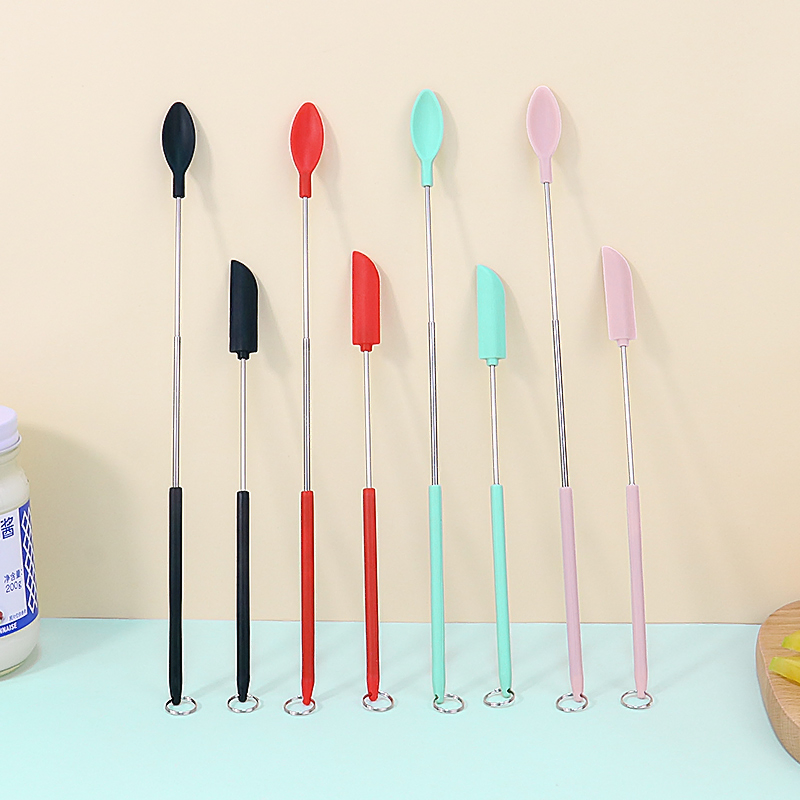 Mini Silicone Adjustable Silicon Scooping Spoon and Spatula