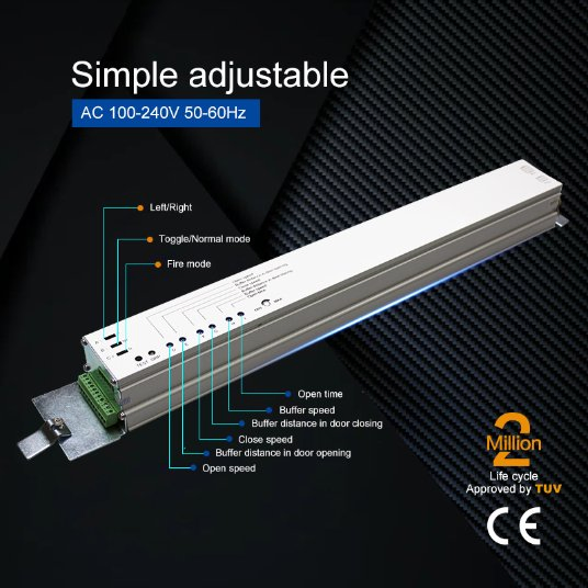 150kg Hh115 Automatic Sliding Door Operator Door Motor Smart Remote-Controlled Commercial Magnetic Glass Automatic Door Operators