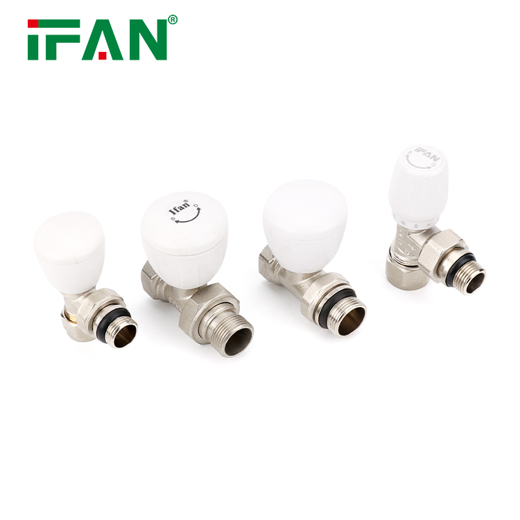 Ifan Professional Supply Radiator Valve Radiator Angle Valve 1/2 3/4 Inch Brass Radiator Valve