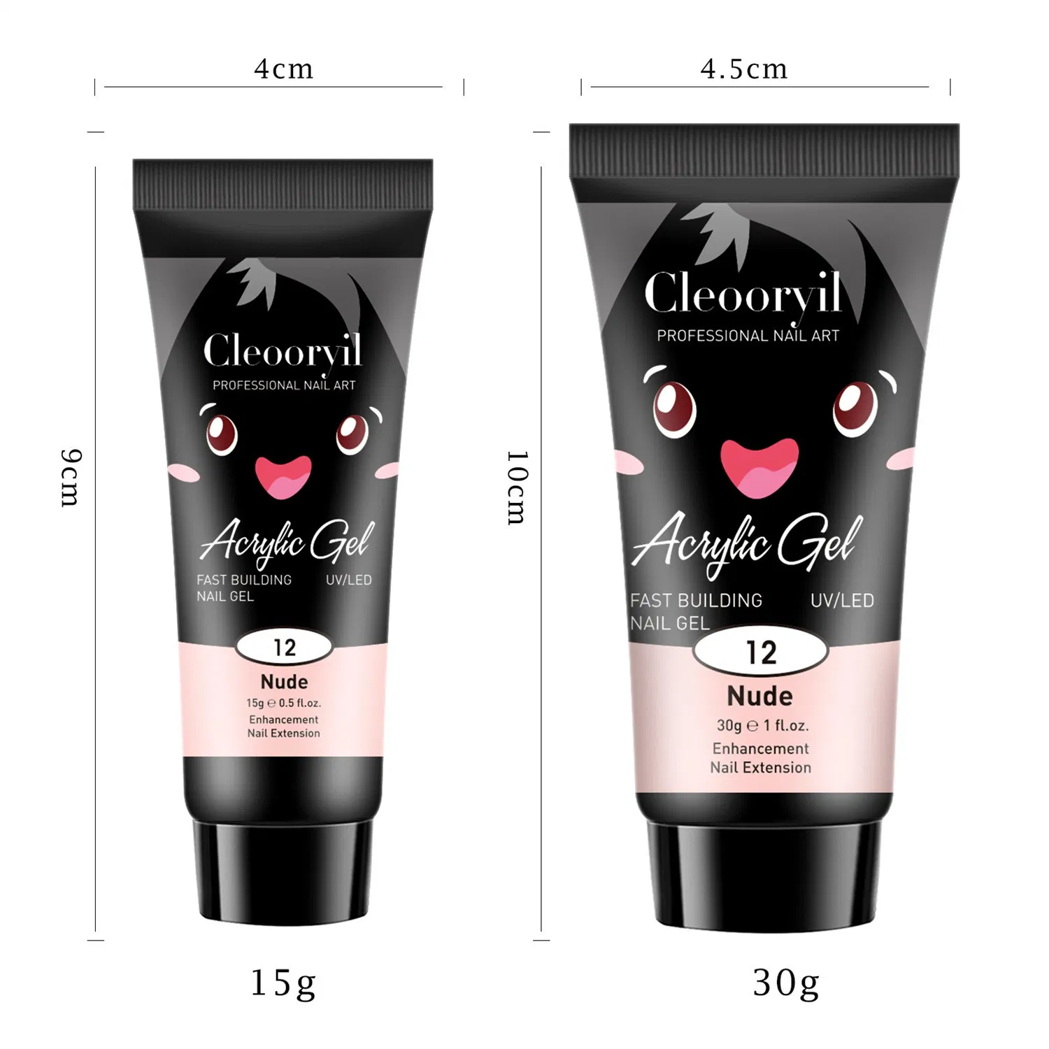 15ml 30ml Nail Art Extension Gel UV Solid Paper Free Holder Quickly Extend Crystal Model Gel Nail Phototherapy Crystal Poly Gel