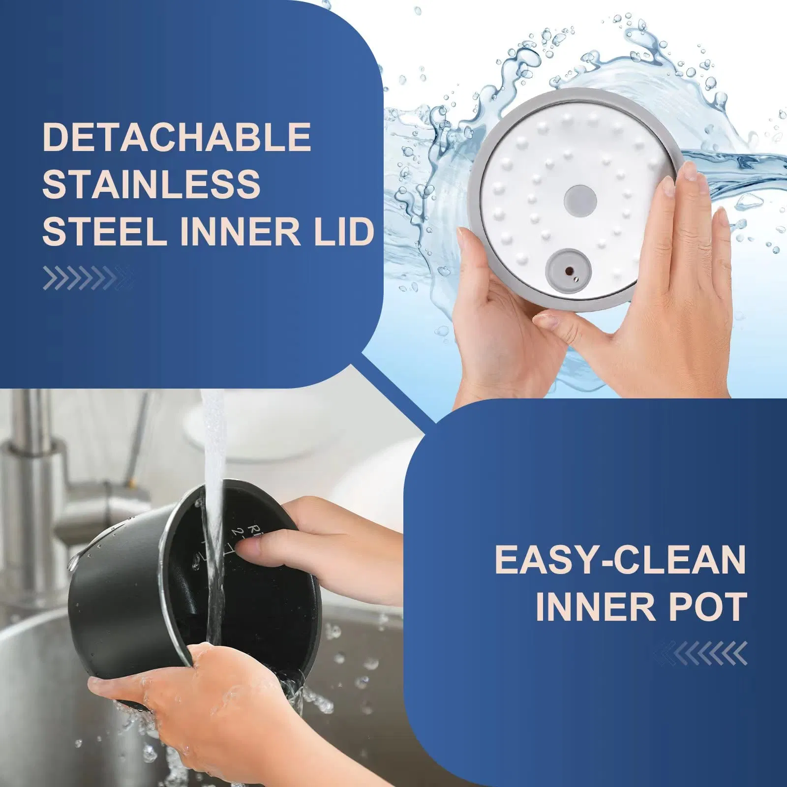 Wholesale ODM New 2023 2 Cups Portable Non-Stick Mini Travel Rice Cooker