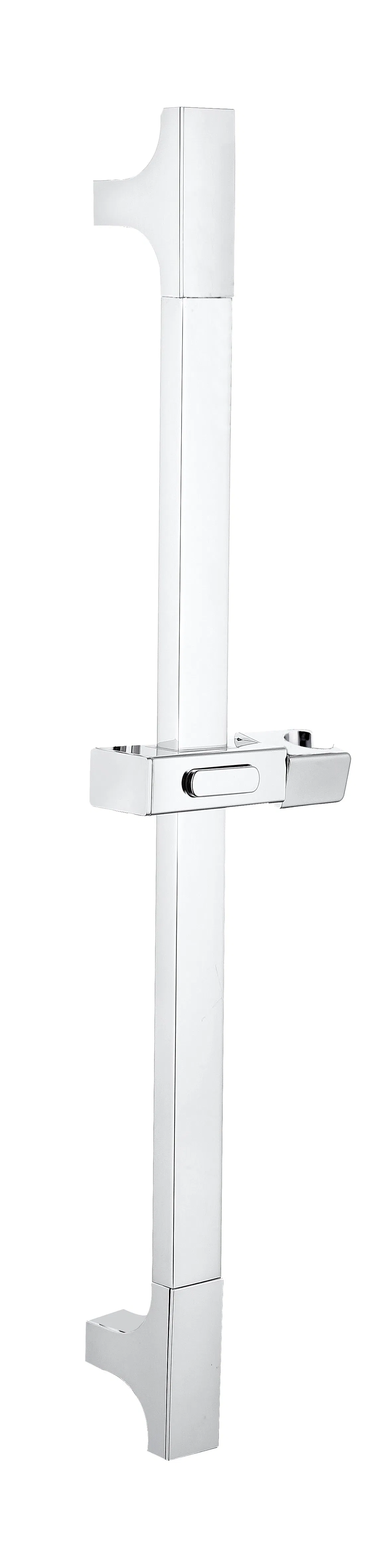 Sanitaryware Bathroom Square Shower Bar Sliding Rail Set with Square Stainless Steel Tube, Wall Bracket