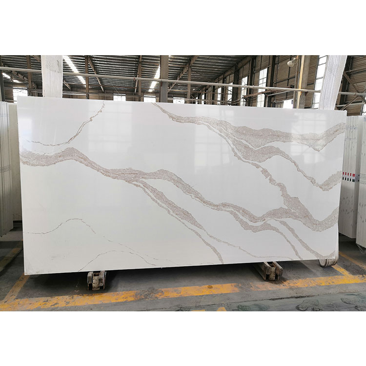 Artificial Quartzite Countertop Calacatta Marble Engineered Quartz Stone Slab