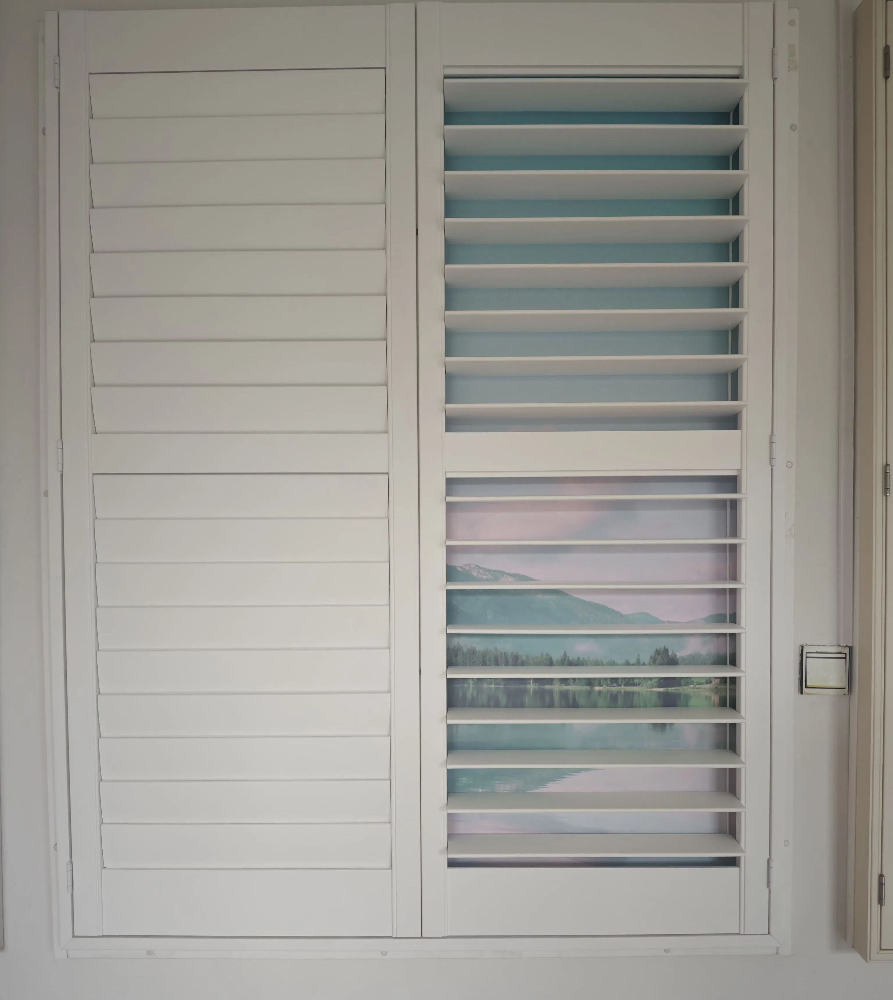 Multi-Layer Shelf Structure, White Matte Finish, China Supplier, Basswoodplantation Shutters