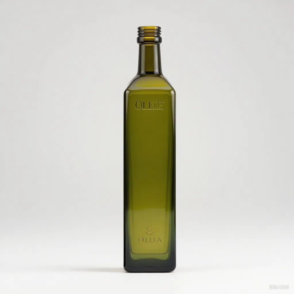 Sustainable Light Eco Friendly Recyclable Small Size UV Protection Clear View Stackable Olive Oil Glass Bottle with Stopper Gift