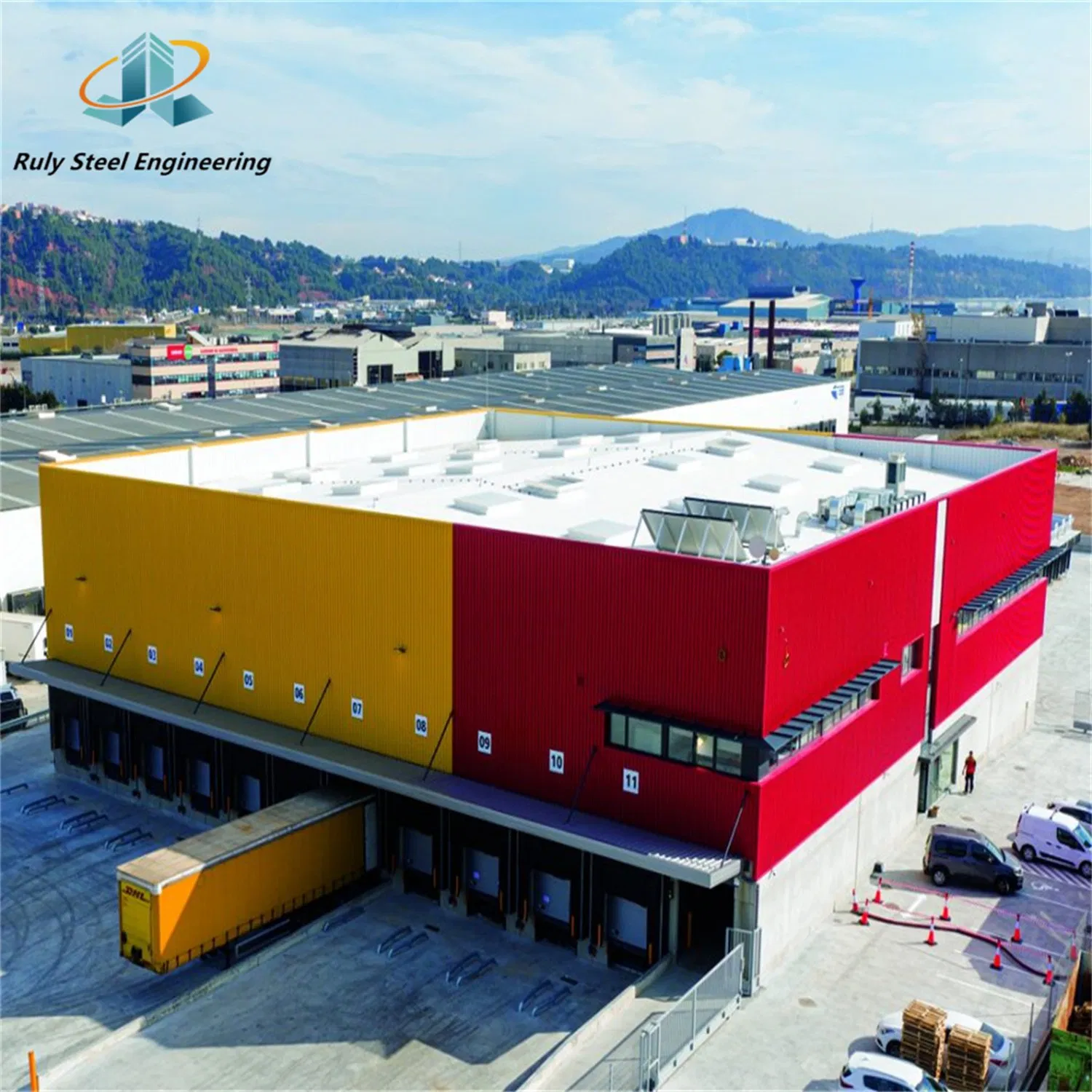 Large Span Easy Install High Strength Wind/Seismic-Resist Anti-Corrosive Sandwich Panel Prefabricted Steel Structure Warehouse