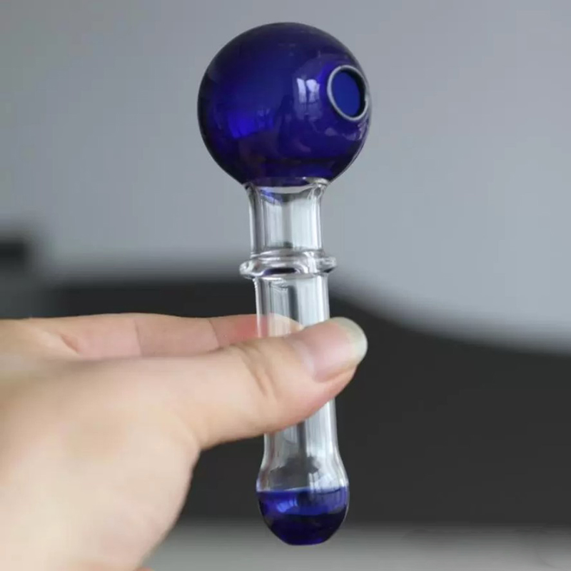 Wholesale Big Ball Oil Burner Colored Glass Water Smoking Pipes Tobacco Bubbler Pyrex Hand Pipe