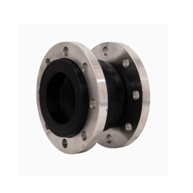 Oil-Resistant Stainless Steel Flexible Rubber Expansion Joint, High Temperature Resistant Rubber Flexible Connector, Wear-Resistant Stainless Steel Flanged Rubb