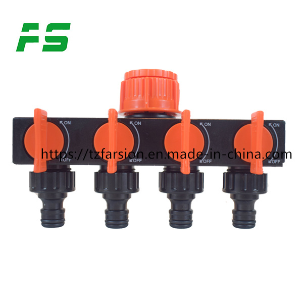 1/2 "3/4" 1 Female Drip Irrigation 4-Way Garden Tap Water Splitter Water Pipe 4 Way Splitter Irrigation Valve Quick Connector Splitter
