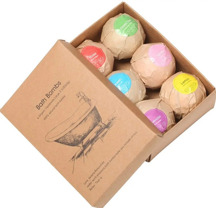 Online Wholesale and Retail Bath Salt Balls Bubble 6PCS Colorful Salts Ball SPA Bombs Gift Set Organic Vegan Magnesium Relax Natural Hand Made Bath Bombs Set