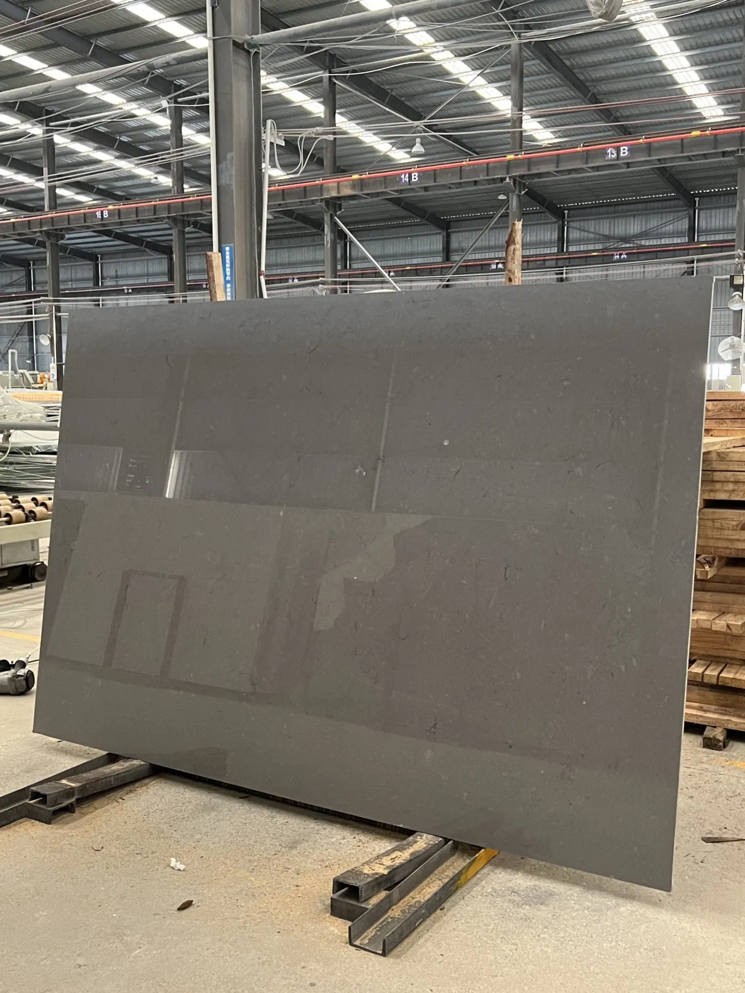 Artificial Stone Marble Victoria Grey Jumbo Engineer Stone Customized Size Black White for Countertop and Big Slabs and Tile