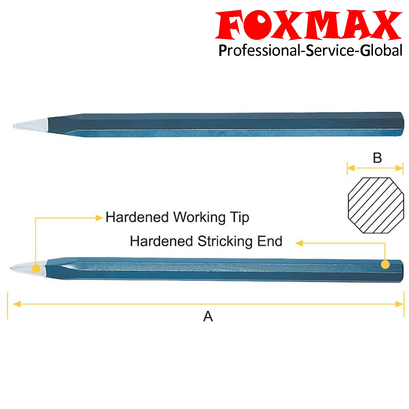 Холодное долото-пробойник для каменных работ