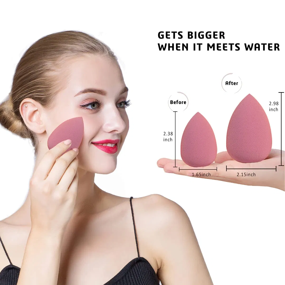 5 PCS Makeup 5 PCS Makeup Sponges Set with 1 Holder and Egg Case