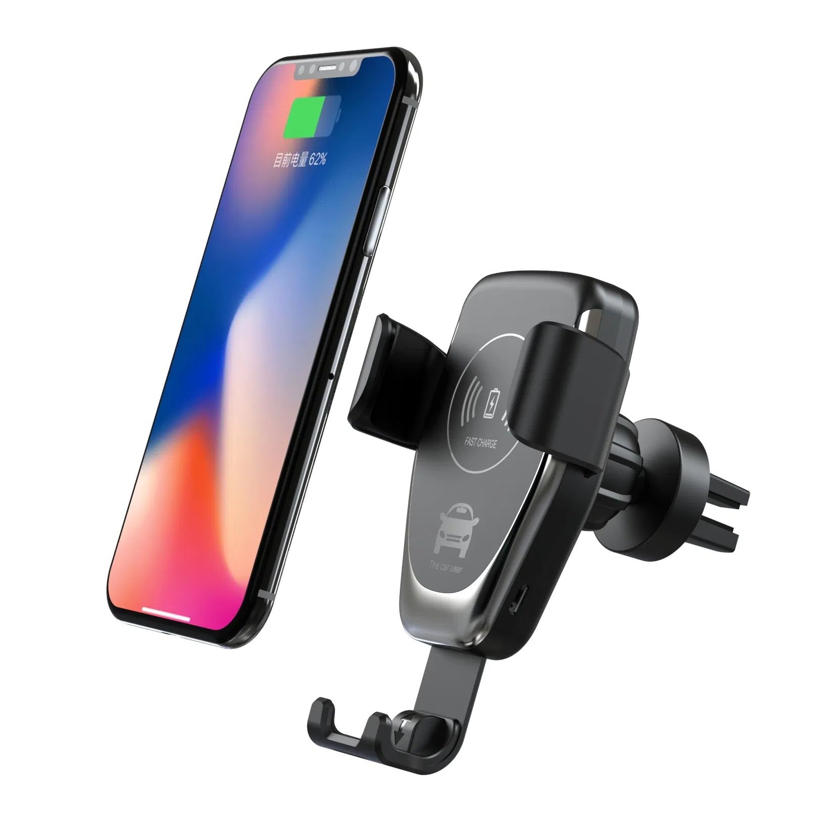 New Arrival 10W Fast Automatic Coil Induction Wireless Car Charger Phone Holder Qi Wireless Charger